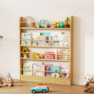 Behind The Door Bookshelf Wooden Behind Door Bookshelf 4-Tier Free stand Open Bookshelf