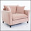 Fauteuil surdimensionné de 46,9 pouces avec tissu en chenille, demi-canapé confortable et élégant pour se détendre dans le salon ou la chambre à coucher