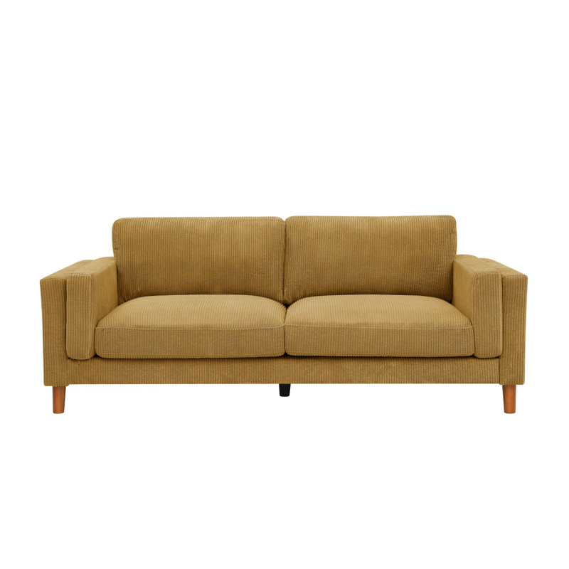 87'' Corduroy Sofa, Yellow