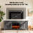 Aravinthan TV Stand for 65" TVs with Electric Fireplace Included-599636114