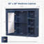 Armoire à pharmacie rectangulaire en panneau de fibres à densité moyenne 35 po avec miroir et 6 tablettes ouvertes-131527467