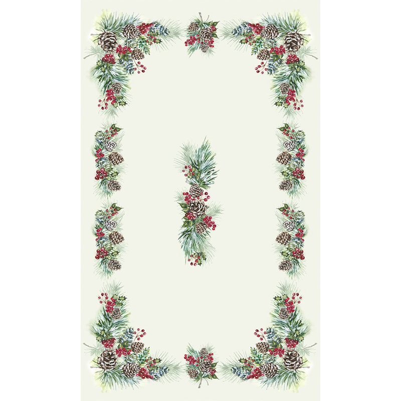 Nappe allbritton winter garland, L 120 po x l 70 po