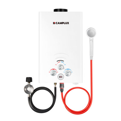 CAMPLUX 6L 2.11GPM 55,000 BTU Outdoor Portable Liquid Propane Tankless Water Heater