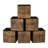 Set Of 6 Storage Boxes With Handles, Foldable Oxford Cloth And Non-Woven Storage Boxes