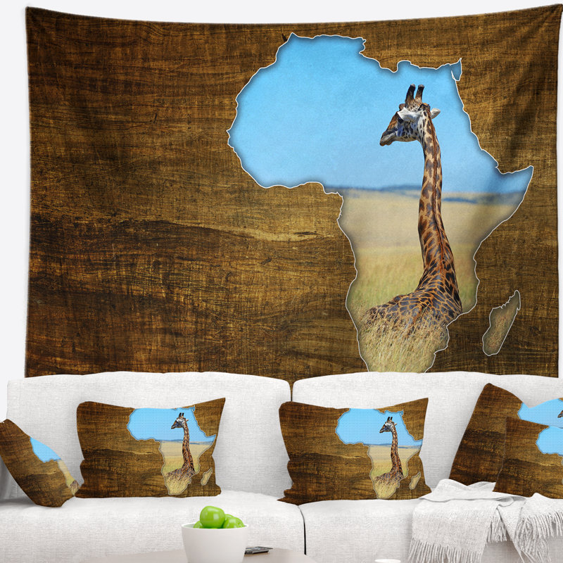 Tapisserie abstraite d'Afrique, H 78 po x l 92 po