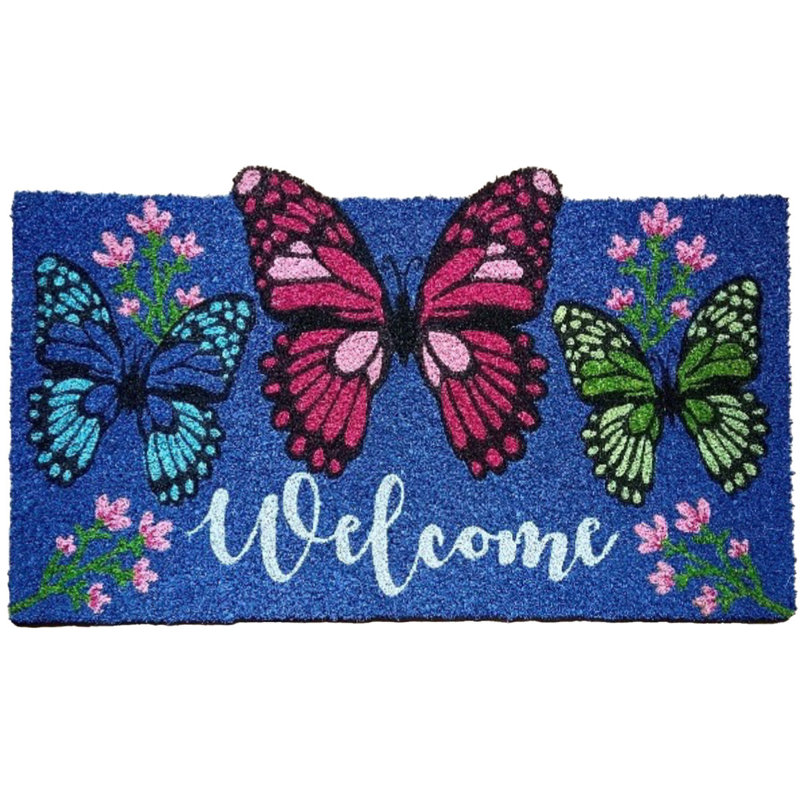 Butterfly Trio Coir Doormat