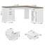 Bureau double caisson en L 59,8 po Farmhouse-1457036943