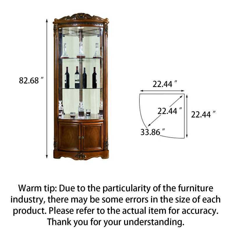 22.44 " L Solid Wood Bar Cabinet