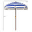 Parasol de plage portatif 6,2 pi Outsunny