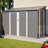 Outdoor Metal Lean-To Storage Shed, Galvanized Floor Frame, Lockable Garden Tool Shed With Side Wall Entry Door-124443853
