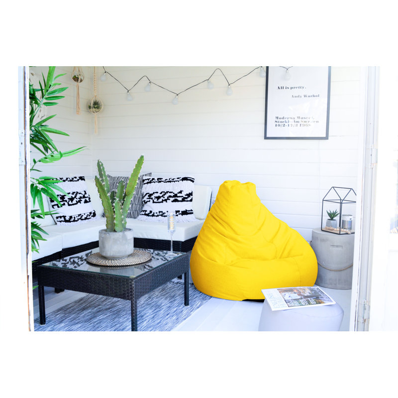 rucomfy Beanbags Extra Large Classic Outdoor Adult Bean Bag Chair. Home or Garden Gaming Seat Patio Furniture. Arrives Filled. Water & UV Resistant. Machine Washable - 70 x 110cm