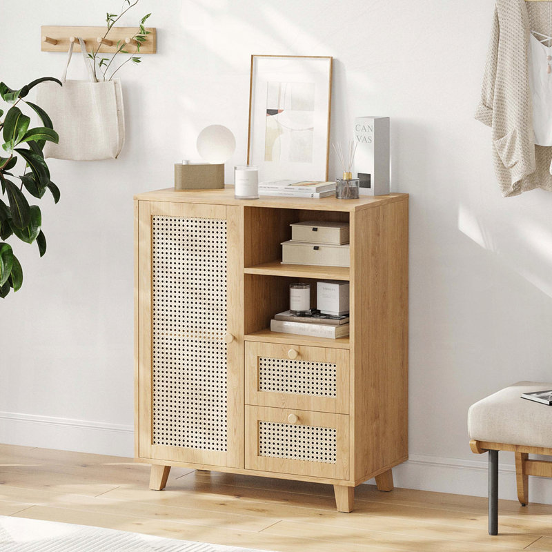 Rattan Sideboard with Adjustable Shelf, Natural