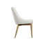 Chaise d'appoint Linden - ivoire avec pieds naturels-130615984