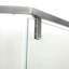 Porte de douche 34-1 / 8 "X 72" Cabine de douche semi-sans cadre à charnière, 5/16 po (8 mm), argent brossé