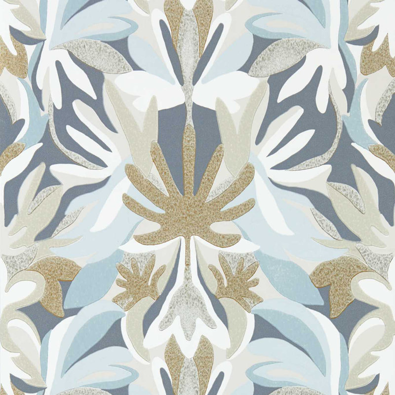 Melora Wallpaper, Hempseed/Exhale/Gold