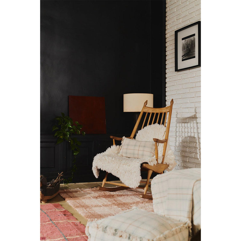 Wouf Wouf! Throw Blanket, Blue Sage/Ochre