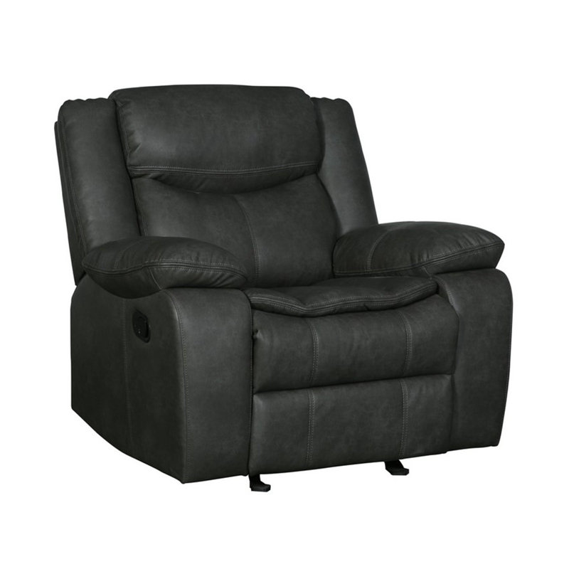 Paraiso Faux Leather Recliner, Grey
