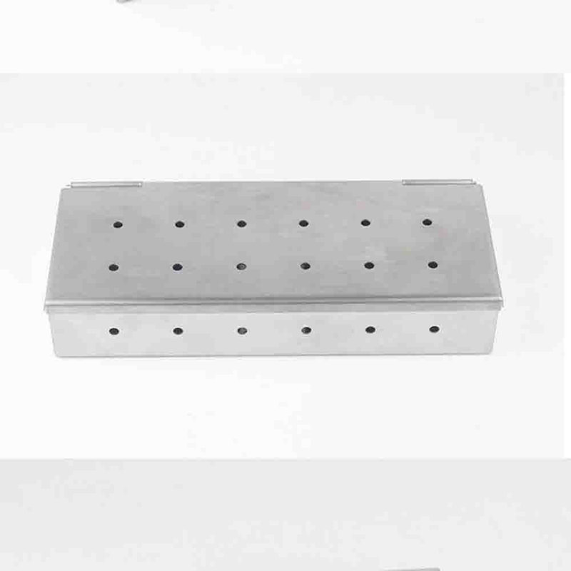 Extra-Large Stainless Steel Smoker Box with Hinged Lid