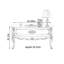 Bureau d'écriture rétro sculpté de style américain 62,99 po
