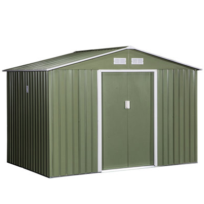 Outdoor Shed 9' X 6' - 2 Sliding Doors, 4 Vents, For Backyard, Garage, Lawn Care Accessories Organization Storage Bicycles, 6', With Doors