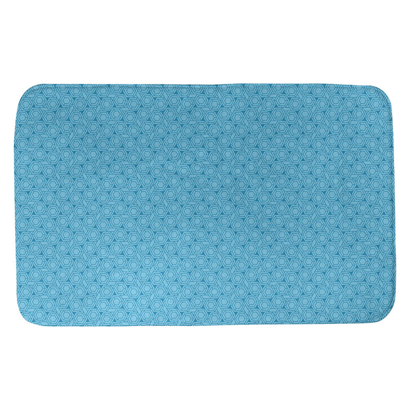 Avicia Memory Foam Non-Slip Bath Rug, 17" W x 24" L, Dark Blue