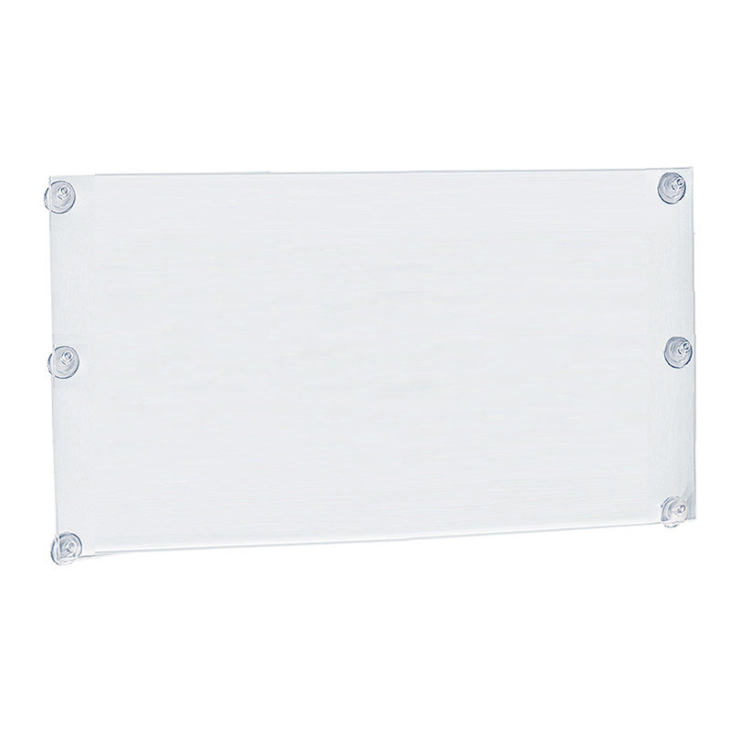 Cadre porte-enseigne de fenêtre / porte en acrylique transparent avec ventouses l 22 po x H 17 po, paquet de 2
