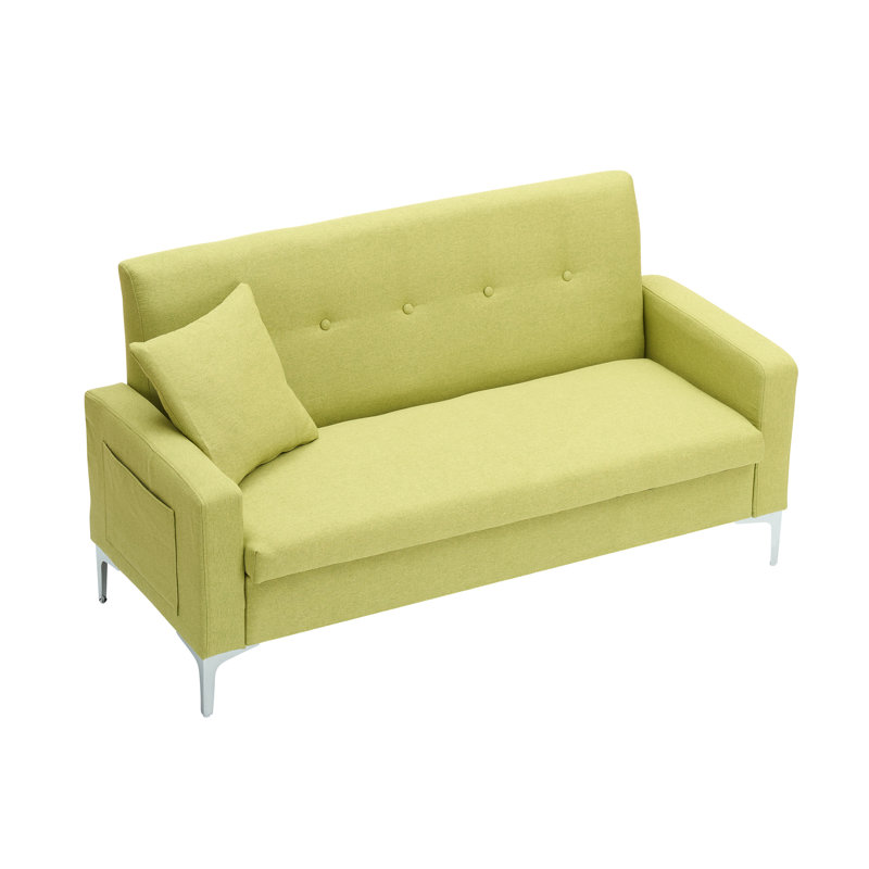 Double pour le bureau personnel - velours, rembourrage en éponge, cadre en bois massif et à base de bois, pieds en métal doré, dossier cousu à boutons, 2 coussins inclus.