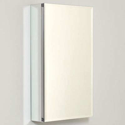 Designer Series Recessed or Surface Mount Frameless Medicine Cabinet with 3 Adjustable Shelves