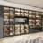 Walk-In Closet System With LED Glass Doors, Aluminum Frame, Push-Open-1385900225