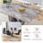 63" Modern Dining Table Set With PU Leather Chairs, U-Shaped MDF Base-116376087-116446159