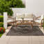 Modern Patio Dining Sets, Acacia Wood Loveseat Table For Outdoor Home