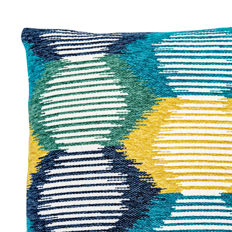 Coussin Adona, 12 po x 18 po, Bleu aqua