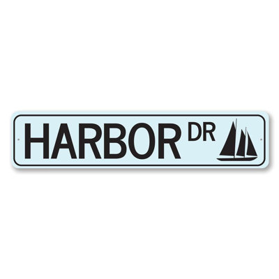Plaque en aluminium Harbour Drive