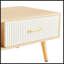 Table basse rectangulaire avec pieds en bois massif