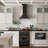 ZLINE 24" Convertible Wall Mount Range Hood in Black Stainless Steel with Set of 2 Charcoal Filters, LED lighting and Dishwasher-Safe Baffle Filters (BSKBN-CF-24)