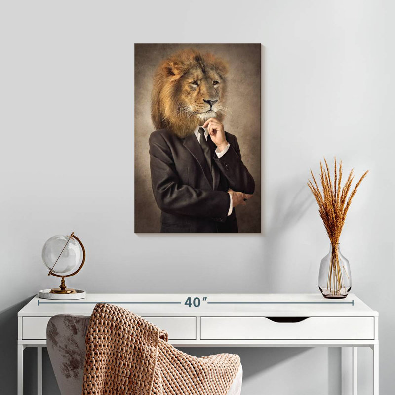 Lion Ketti, homme d'affaires, H 24 po x l 16 po