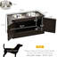 Grands bols lumineux surélevés pour chien - Mangeoire surélevée avec rangement, acier inoxydable, intérieur, café, style moderne