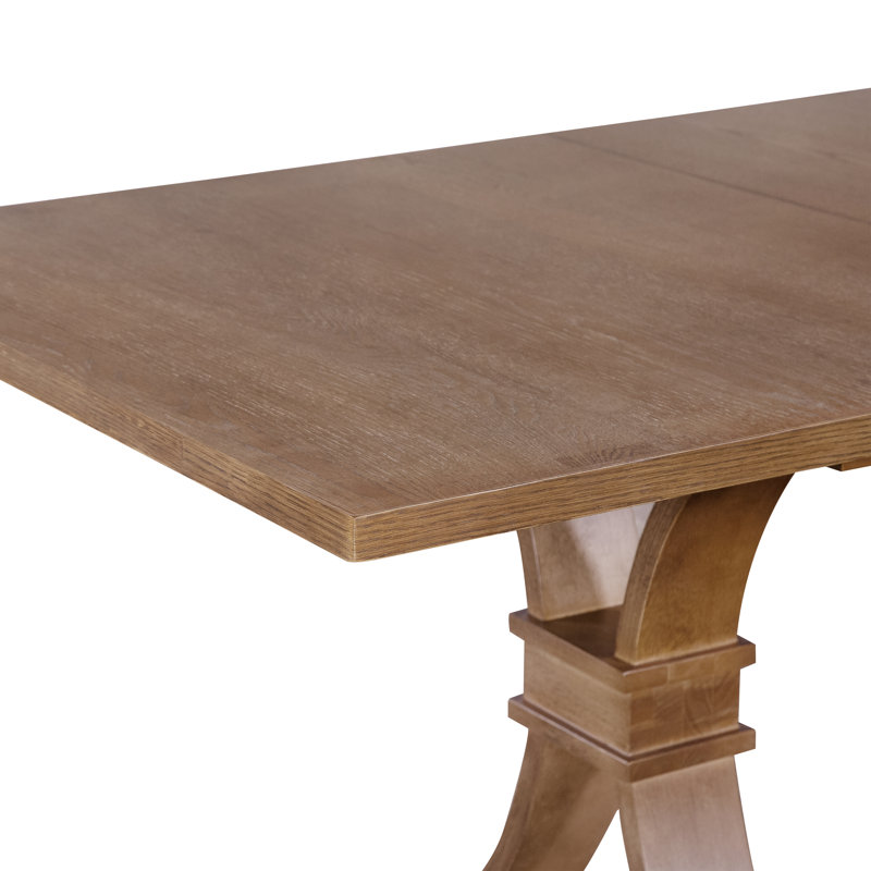Danville 7-Piece Mid Century Modern Rubberwood Dining Table Set With Upholstered Seats, Walnut