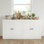 Buffet 58 po à 4 portes, charnières à fermeture douce et tablettes réglables de 58,66 po de largeur, armoire de rangement modulaire