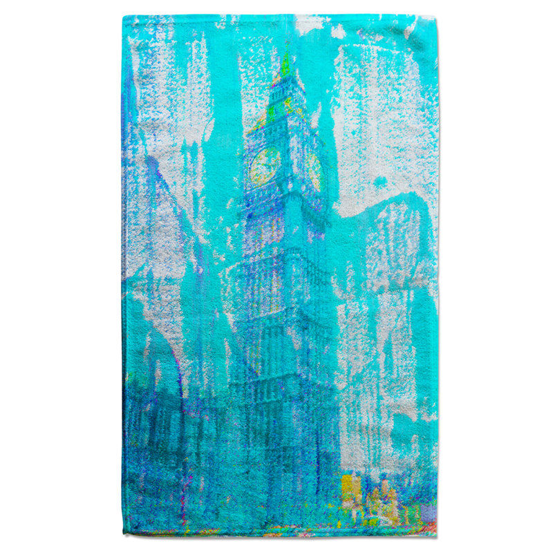 Nayona Polyester Shower Curtain Set, Blue