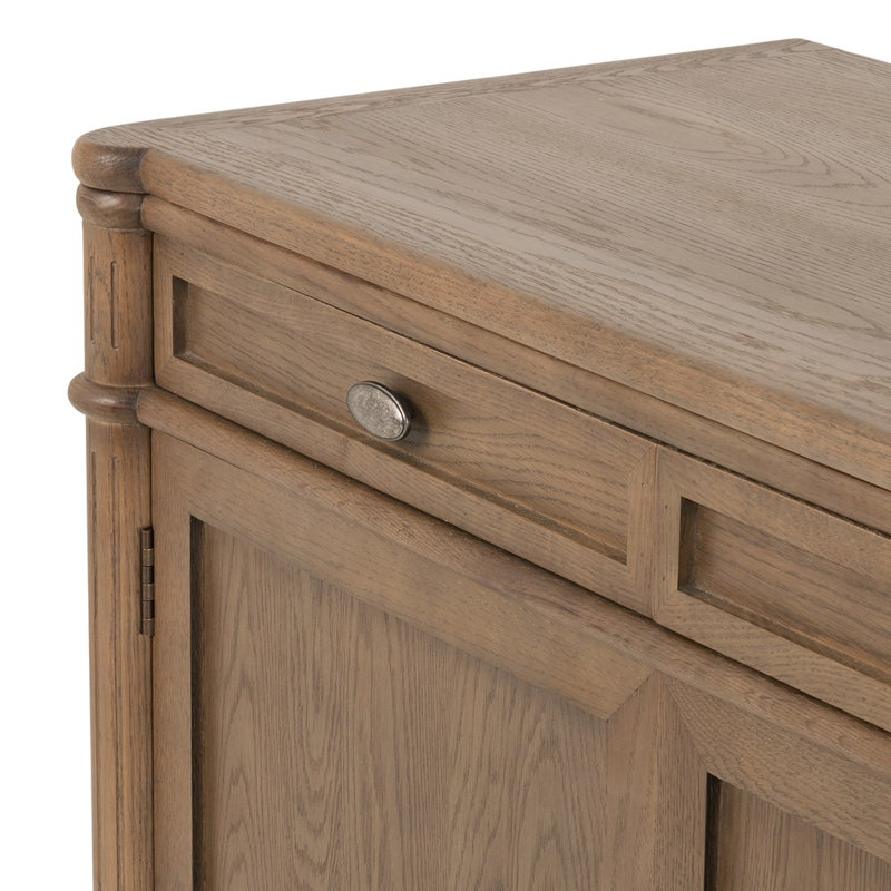 Toulouse 78.75'' W Solid Wood Sideboard, Toasted Oak