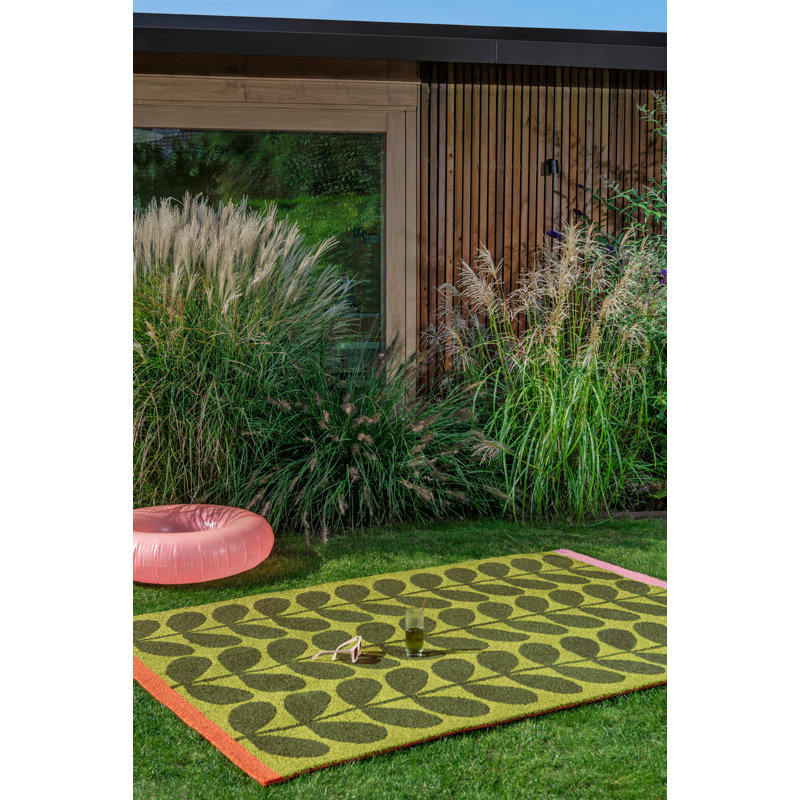 Solid Stem Hand Tufted Floral Area Rug, Rectangle 6'6" x 9'2"