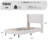 2 Set of Twin Size Bed Frame with Wingback Headboard, Velvet Upholstered Platform Bed Frame with Wood Slats, No Box Spring Needed, Easy Assembly, White-585845882
