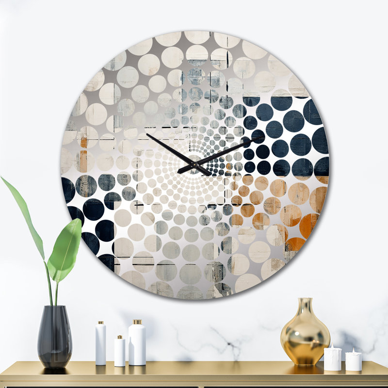 Horloge murale Agatina - Collages abstraits, Grand