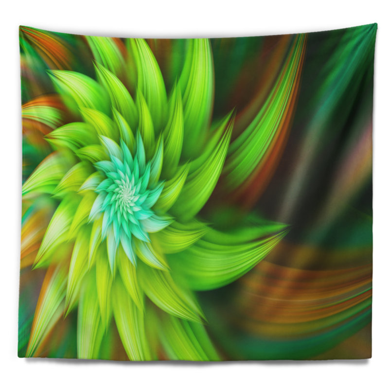 Tapisserie fleur clair et blanc floral, H 78 po x l 92 po