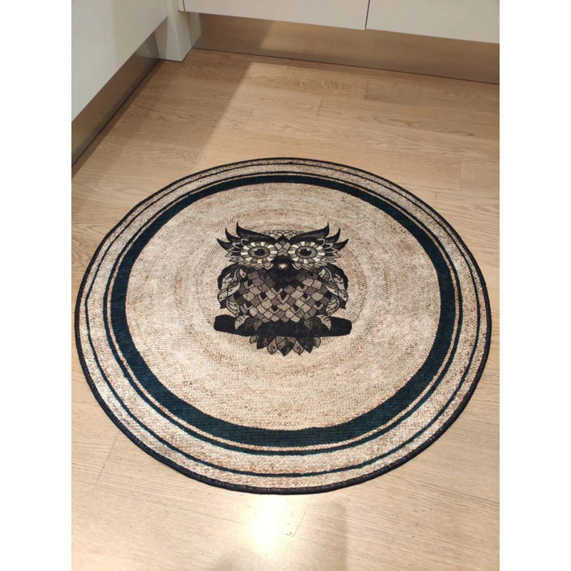 Tapis rond rond avec envers antidérapant Toscana, Rond 2 pi 11 po