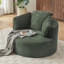 Chaise compressible ronde en velours côtelé avec dossier rembourré-1911802547