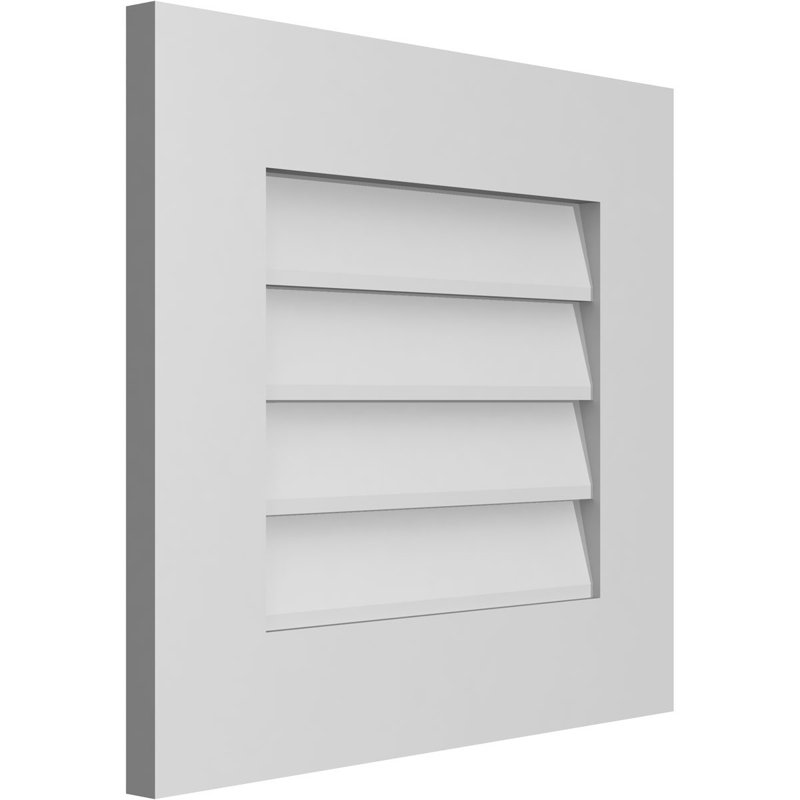 Vent à pignon rectangulaire en uréthane non-fonctionnel, H 18 po x l 20 po x P 1 po