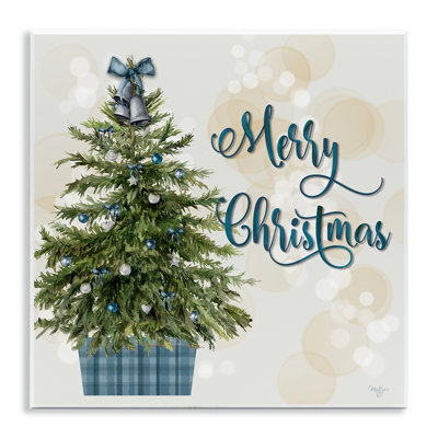 Arbre de Noël en plaid, plaque murale, par Mollie B.