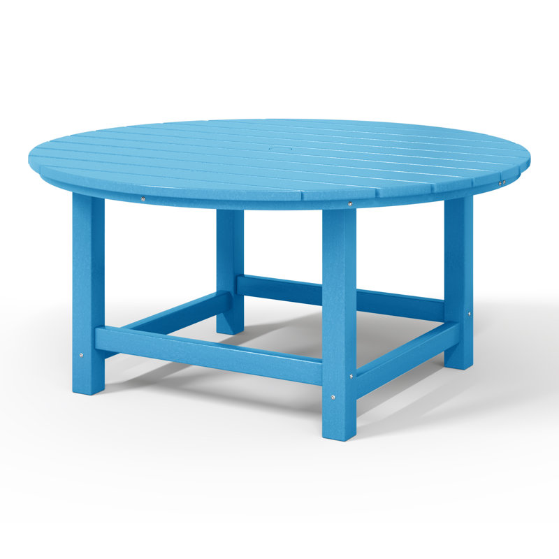 Laguna Outdoor Poly Adirondack 38" Round Coffee Table, Blue